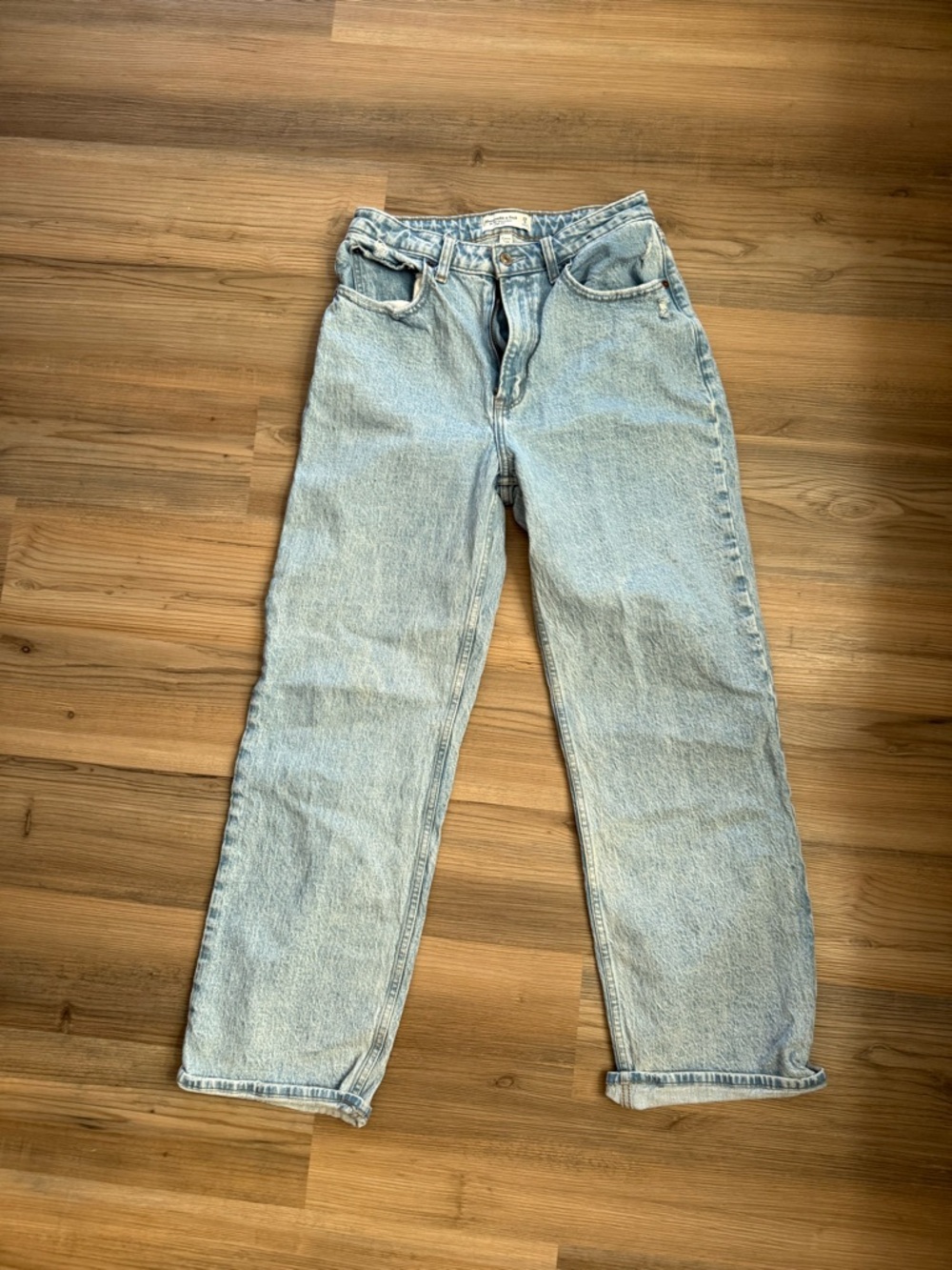 Abercrombie & Fitch Light Blue Boyfriend Jeans